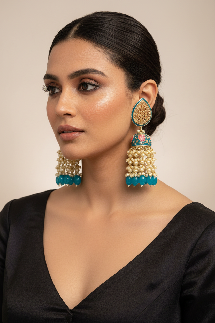 Polki earrings by Kurti Connection USA