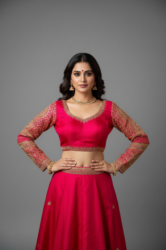 Full sleeves blouse by Kurti Connection USA
