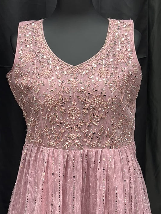 Party wear long gown : Indo western gowns for weddings and reception