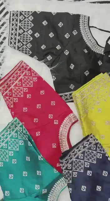 Silk blouses : Silver jari