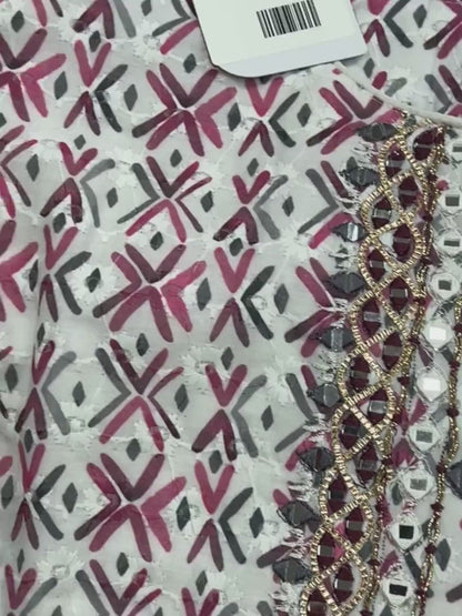 Cotton chikankari kurti