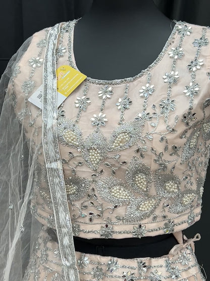 Light peach color lehenga set